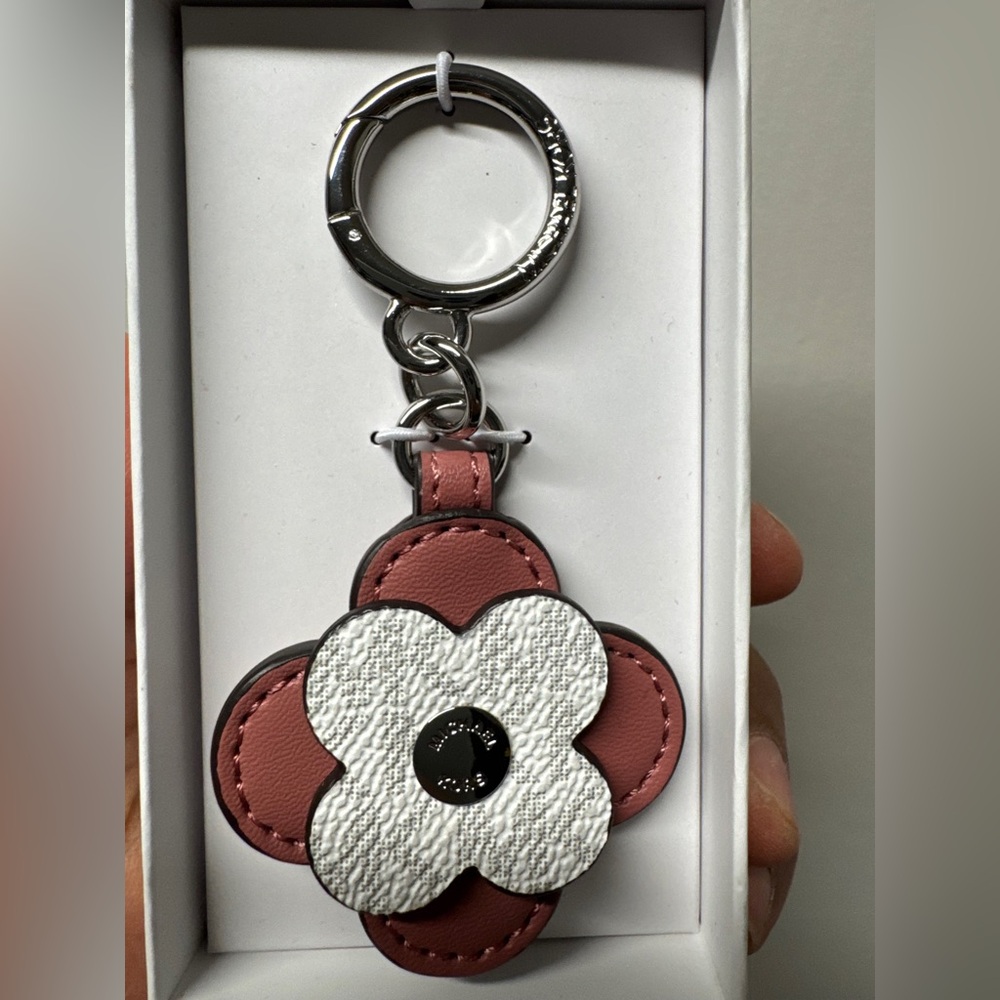 Michael Kors Floral Keychain/bag charm with box